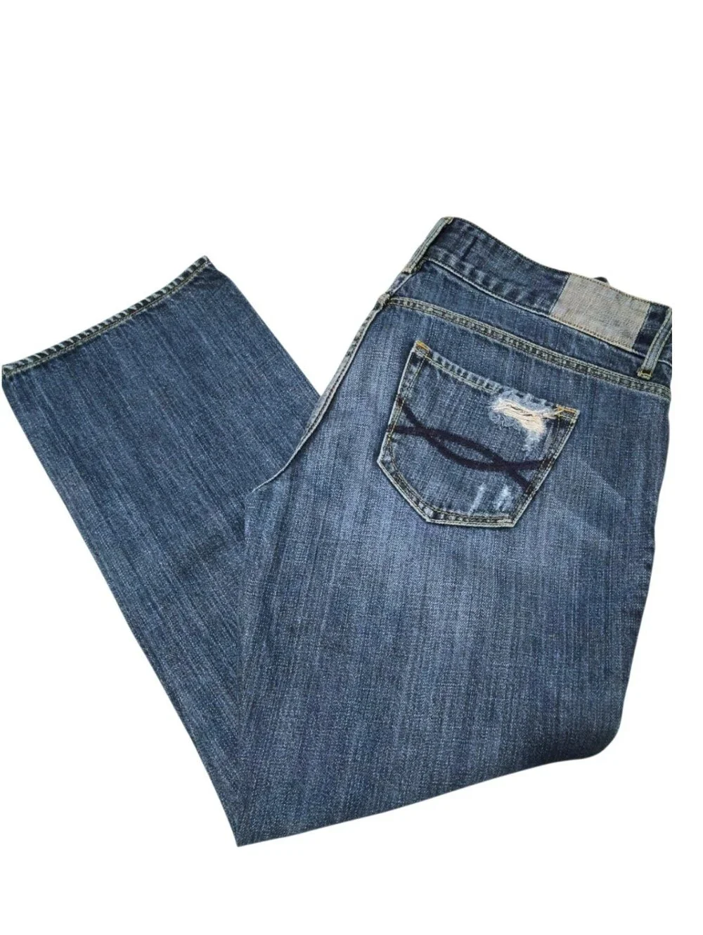 Vintage Y2K Abercrombie & Fitch Distressed Low Rise Straight Leg Jeans Size 8S